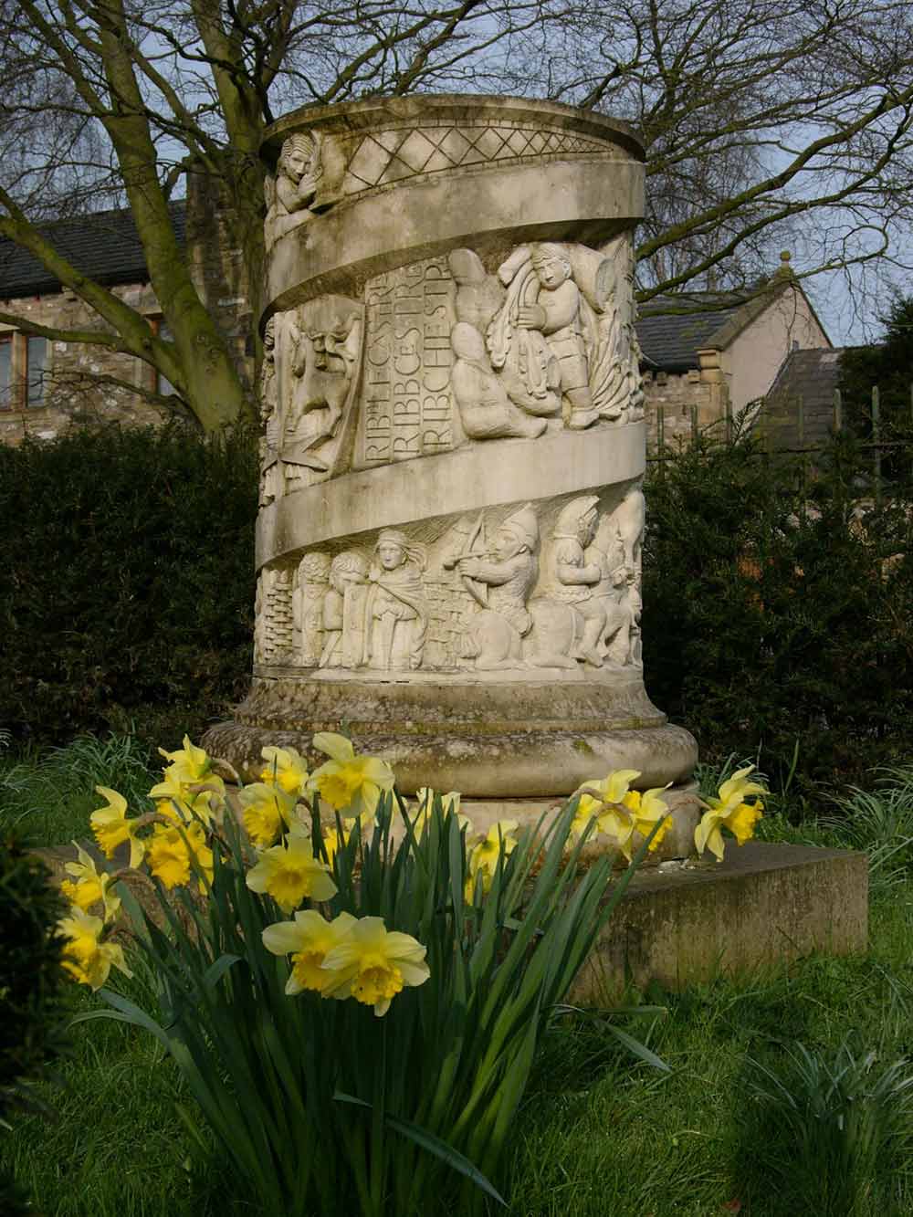 sculpture sitting in the millennium garden