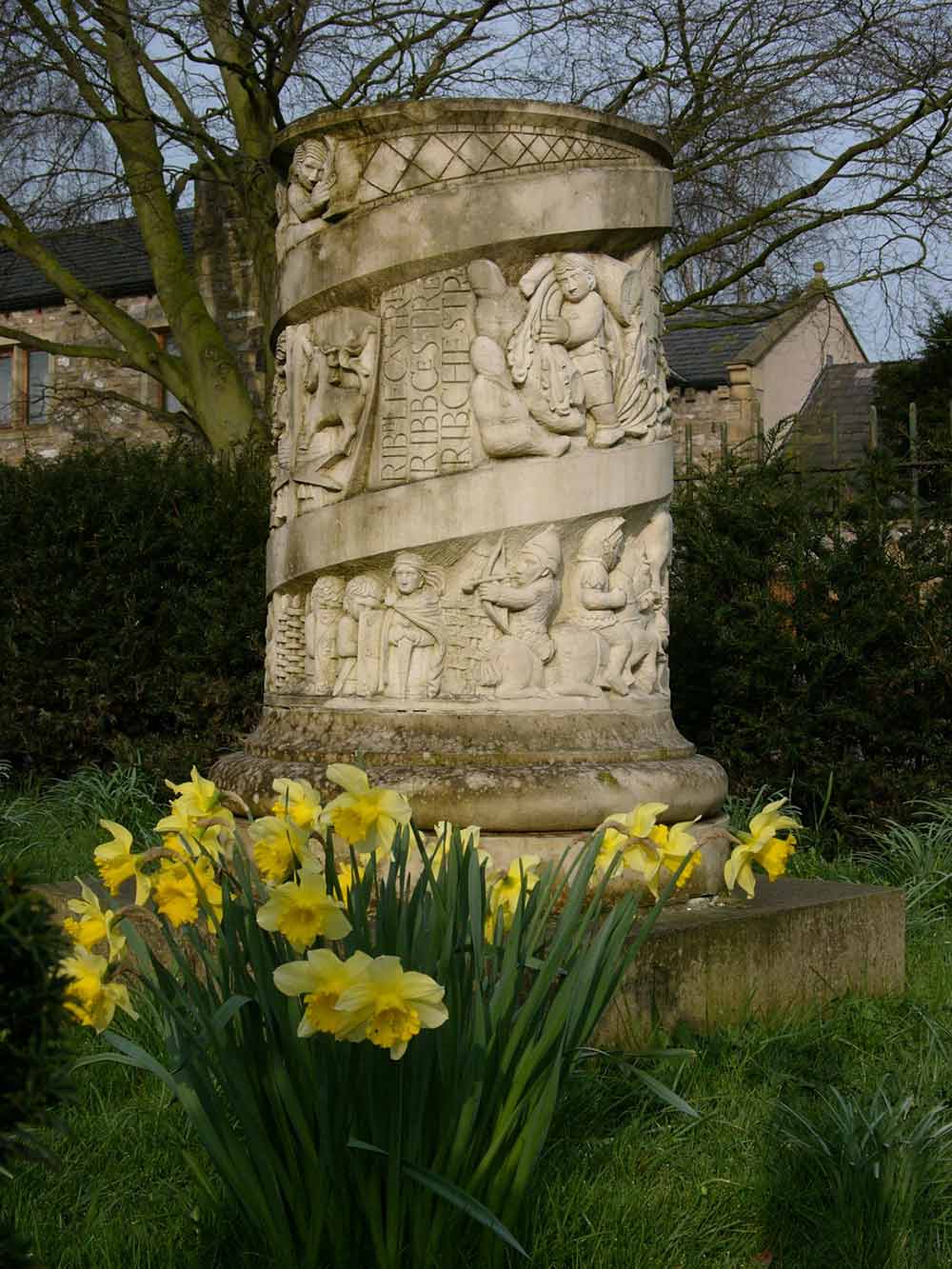 sculpture sitting in the millennium garden